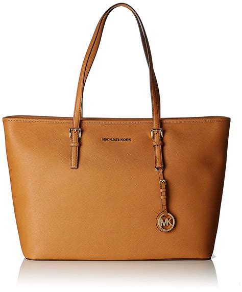 michael kors jet set saffiano leather tote medium